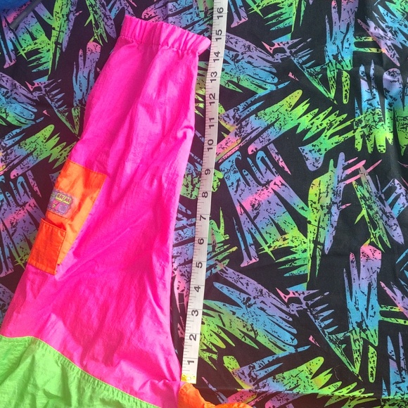 VTG 90s French Toast Neon Color Block Windbreaker - Picture 7 of 11